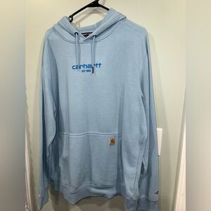 Carhartt Men's Light Blue Pullover Hoodie- very good condition